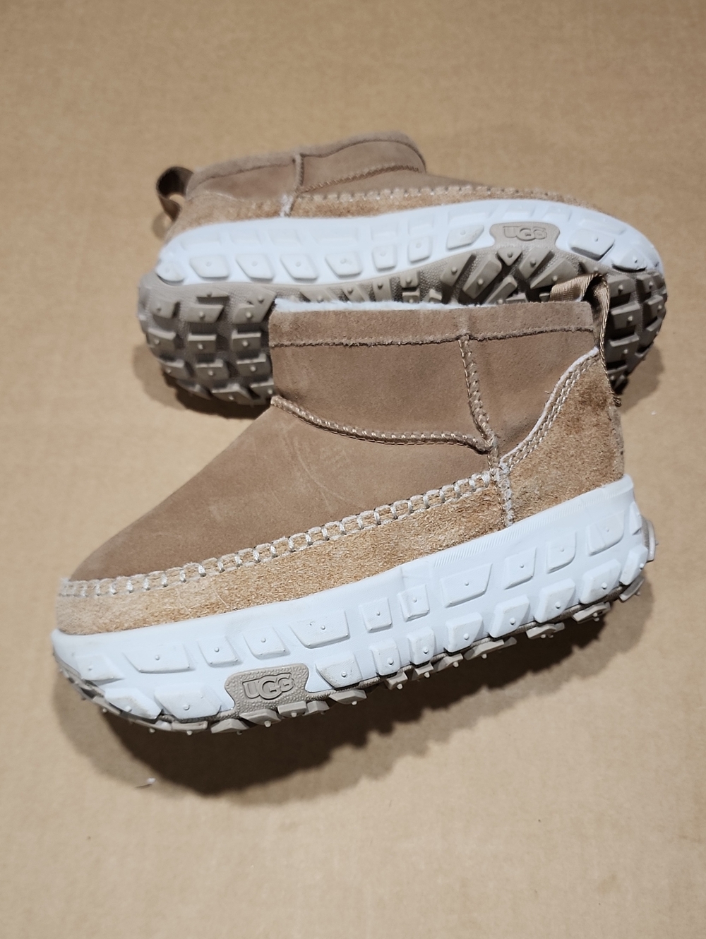 UGG VENTURE DAZE ULTRA MINI PLATFORM CHESTNUT SHOE BOOTS MEN Sz 6 / WOMEN Sz 7